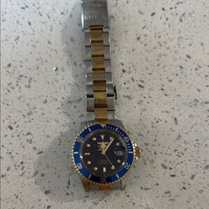 Men’s Invicta Two-Tone Blue and Gold Watch